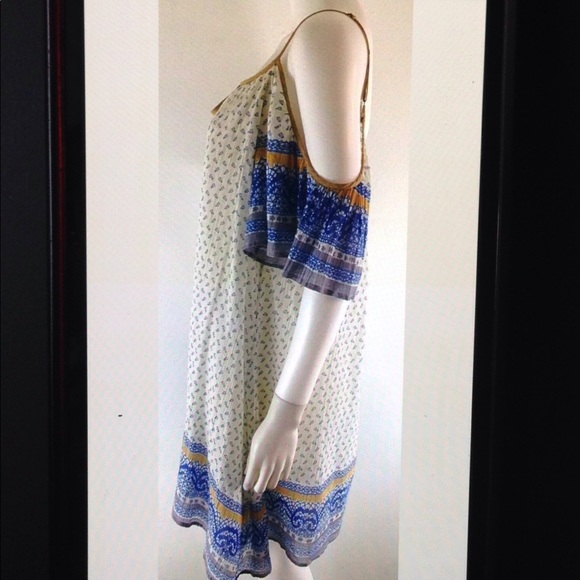 Free People Boho Print Cold Shoulder Tunic Dress - Picture 5 of 8